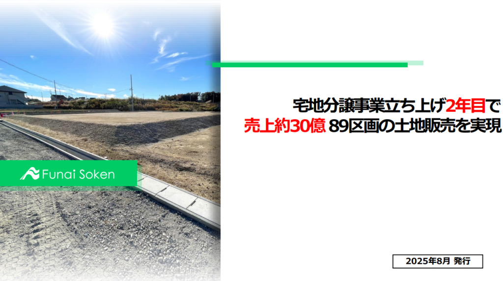 宅地分譲事業立ち上げ2年目で 売上約30億 89区画の土地販売を実現